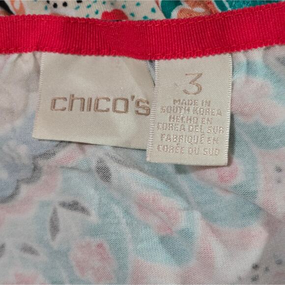 Chico's Multicolor Floral and Paisley Super Soft Stretch Tunic Size 3 XL - Picture 7 of 7